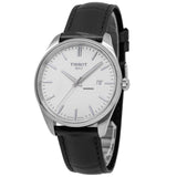 Tissot PR 100 White Dial Black Leather Strap Watch for Men - T150.410.16.011.00