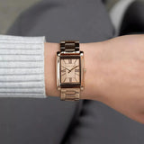Michael Kors Essex Rose Gold Dial Rose Gold Steel Strap Watch for Women - MK4905