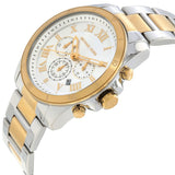 Michael Kors Alek Silver Dial Two Tone Steel Strap Watch for Men - MK9183