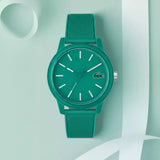 Lacoste 12.12 Cyan Dial Cyan Silicon Strap Watch for Men  - 2011192