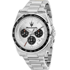 Maserati Velocità Chronograph Silver Dial Silver Steel Strap Watch for Men - R8873652006