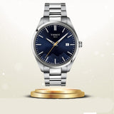 Tissot PR 100 Blue Dial Silver Steel Strap Watch for Men - T150.410.11.041.02
