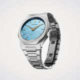D1 Milano Ultra Thin Blue Dial Silver Steel Strap Watch for Women - D1-UTBL17