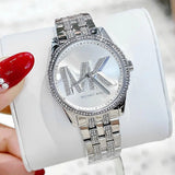 Michael Kors Bryant Silver Dial Silver Steel Strap Watch for Women - MK7542
