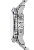 Emporio Armani World Explorer Chronograph Blue Dial Silver Steel Strap Watch for Men - AR11681