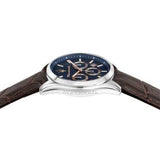Maserati Attraction Limited Edition Chronograph Blue Dial Brown Leather Strap Watch for Men - R8851151003