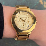 Michael Kors Gramercy Gold Dial Gold Steel Strap Watch for Women - MK7520