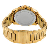 Michael Kors Alek Black Dial Gold Steel Strap Watch for Men - MK9184