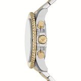 Emporio Armani World Explorer Chronograph Cream Dial Two Tone Steel Strap Watch for Men - AR11606