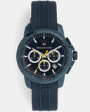 Maserati Successo Chronograph Blue Dial Blue Rubber Strap Watch for Men - R8871621044