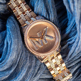 Michael Kors Bryant Rose Gold Dial Rose Gold Steel Strap Watch for Women - MK7541