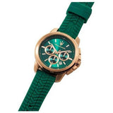 Maserati Successo Chronograph Green Dial Green Silicone Strap Watch for Men - R8871621038