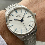 Tissot PR 100 Silver Dial Silver Steel Strap Watch for Men - T150.410.11.031.00