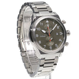Michael Kors Panorama Green Dial Silver Steel Strap Watch for Men - MK9196