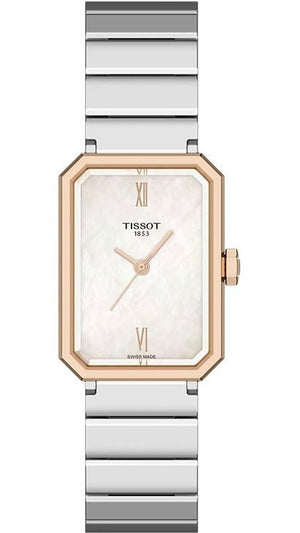 Tissot SRV Rose Gold Dial Silver Stainless Steel Strap Watch for Women - T160.110.21.113.00