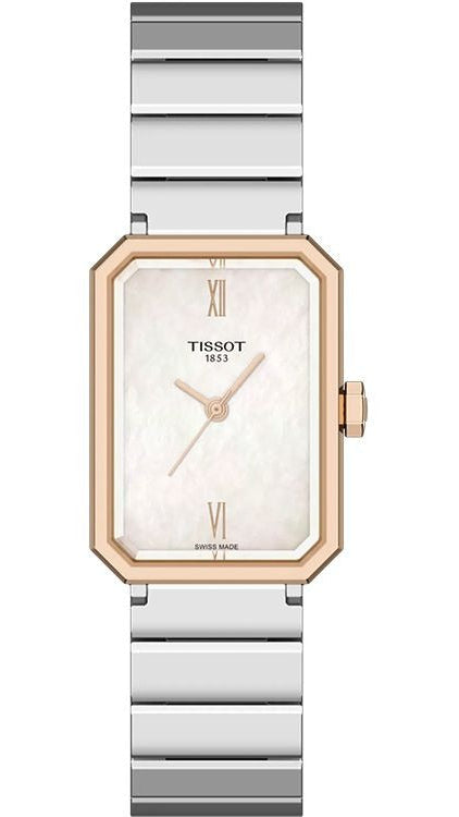 Tissot SRV Rose Gold Dial Silver Stainless Steel Strap Watch for Women - T160.110.21.113.00