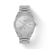 Tissot PRC 100 Solar Quartz Silver Dial Silver Steel Strap Watch for Men - T151.422.11.031.00