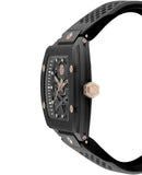 Philipp Plein The $Keleton Black Dial Black Silicone Strap Watch for Men - PWVBA0523