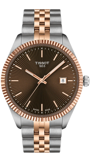 Tissot Ballade Gold Dial Two Tone Stainless Steel Starp Watch for Men - T156.410.22.291.01