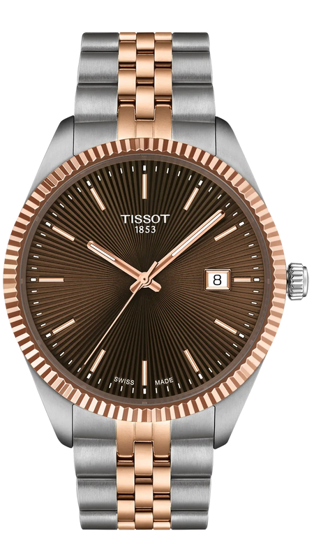 Tissot Ballade Gold Dial Two Tone Stainless Steel Starp Watch for Men - T156.410.22.291.01