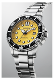 Citizen Mechanical Automatic Yellow Dial Silver Steel Strap Watch for Men - NJ0170-83Z