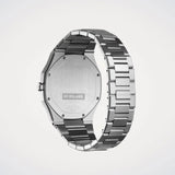 D1 Milano Ultra Thin Matte Black Dial Silver Steel Strap Watch for Men - D1-UTBJ40