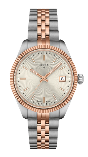 Tissot Ballade Rose Gold Dial Two Tone Stainless Steel Watch for Women - T156.210.22.031.01