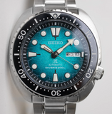 Seiko US Special Edition Automatic Green Dial Silver Steel Strap Watch for Men - SRPH57