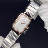 Tissot SRV Rose Gold Dial Silver Stainless Steel Strap Watch for Women - T160.110.21.113.00