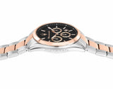 Maserati Attrazione Chronograph Black Dial Two Tone Steel Strap Watch for Men - R8853151002