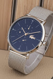 Lacoste Moon Blue Dial Silver Steel Strap Watch for Men - 2011024