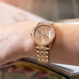 Michael Kors Bryant Rose Gold Dial Rose Gold Steel Strap Watch for Women - MK7541