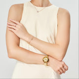 Michael Kors Gramercy Gold Dial Gold Steel Strap Watch for Women - MK7525