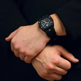 Philipp Plein The Skeleton Black Dial Black Silicone Strap Watch for Men - PWVBA0423