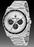 Maserati Velocità Chronograph Silver Dial Silver Steel Strap Watch for Men - R8873652006