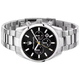 Maserati Attrazione Chronograph Black Dial Silver Steel Strap Watch for Men - R8853151010