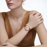 Michael Kors Bryant Rose Gold Dial Rose Gold Steel Strap Watch for Women - MK7531