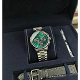 Maserati Sorpasso Chronograph Green Dial Silver Steel Strap Watch for Men - R8873624002