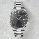 Tissot PR 100 Black Dial Silver Steel Strap Watch for Men - T150.410.11.081.00