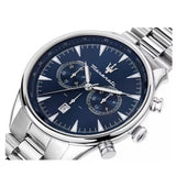 Maserati Tradizione Chronograph Blue Dial Silver Steel Strap Watch for Men - R8873646005