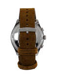 Emporio Armani Zeta Gray Dial Brown Leather Strap Watch for Men - AR11080