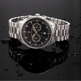 Maserati Tradizione Chronograph Black Dial Silver Steel Strap Watch for Men - R8873646004