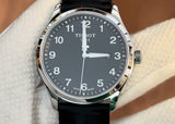 Tissot T-Sport Gent XL Black Dial Black Leather Strap Watch for Men - T116.410.16.057.00