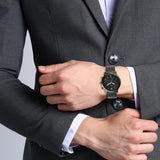 Fossil Neutra Black Dial Gray Steel Strap Watch for Men - FS5699