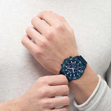 Hugo Boss Admiral Chronograph Blue Dial Blue Nylon Strap Watch for Men - 1513919