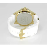 Philipp Plein The Skull Gold Dial White Silicone Strap Watch for Men - PWAAA1221
