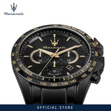 Maserati Traguardo Limited Edition Chronograph Black Dial Black Steel Strap Watch for Men - R8873612051
