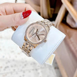 Michael Kors Bryant Rose Gold Dial Rose Gold Steel Strap Watch for Women - MK7541