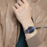 Lacoste Moon Blue Dial Silver Steel Strap Watch for Men - 2011024
