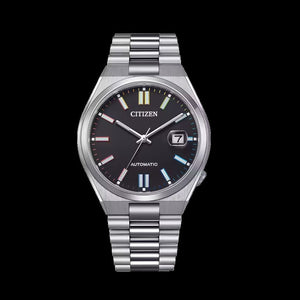 Citizen Tsuyosa Automatic Black Dial Silver Steel Strap Watch for Men - NJ0151-53E